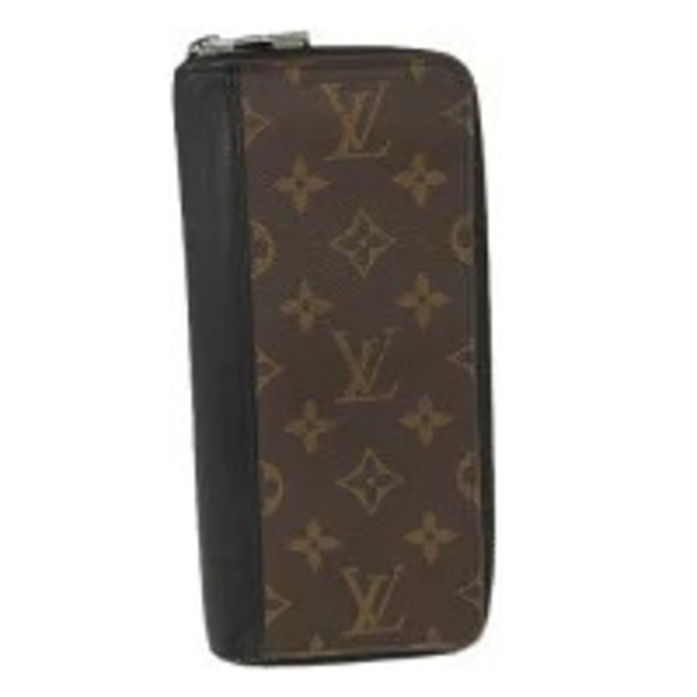 LOUIS VUITTON Round Zip Long Wallet Monogram Macassar Brown
